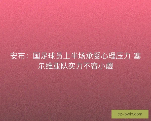安布：国足球员上半场承受心理压力 塞尔维亚队实力不容小觑